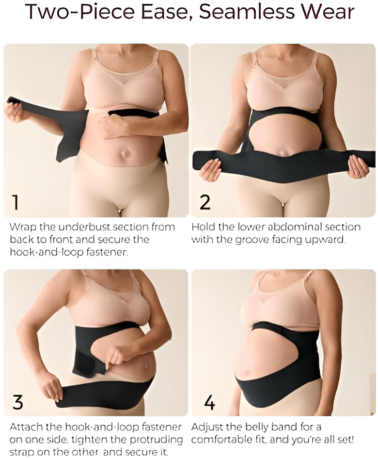 BumpEase™ - Invisible Belly Band Support for Growing Bumps