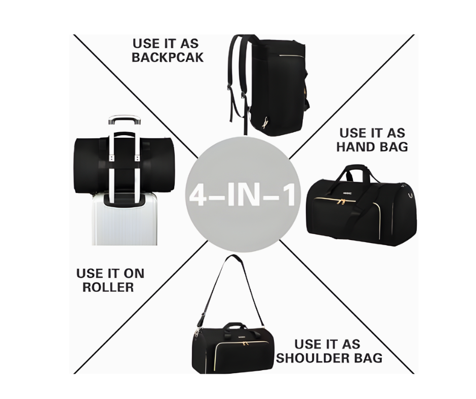 DuffleMate™- Revolutionary 4-in-1 Garment & Duffel Hybrid
